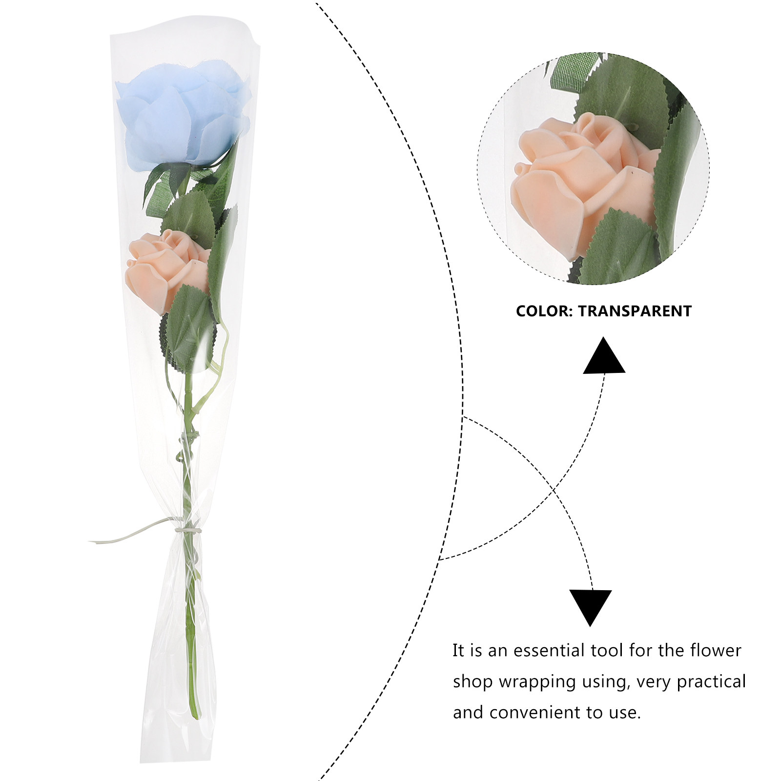 50Pcs Tear Resistant Cellophan - Florist Supply Paper 评论和价格